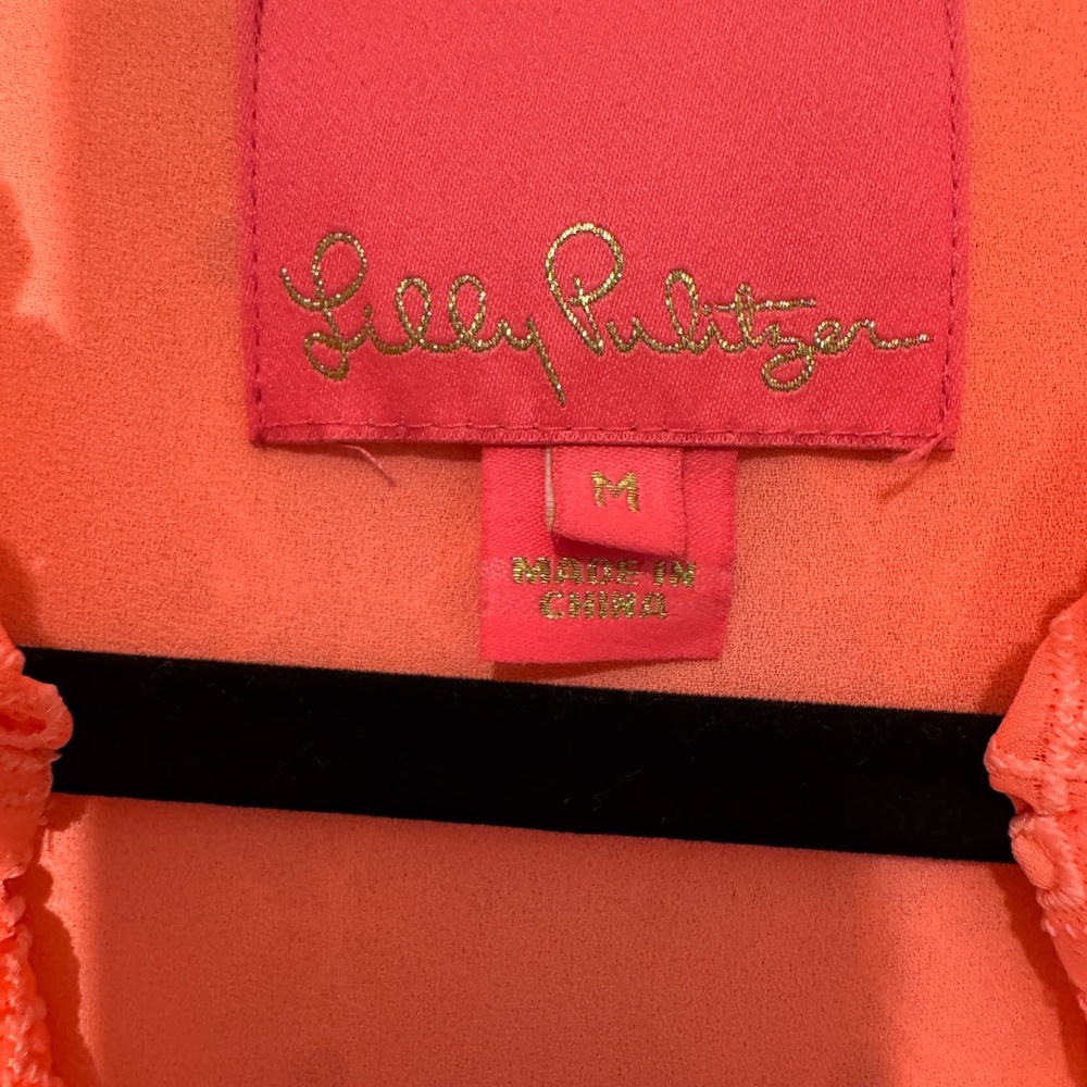 Lilly Pulitzer Novella Eyelet Swing Dress Pink/Coral Size Medium - Picture 5 of 7